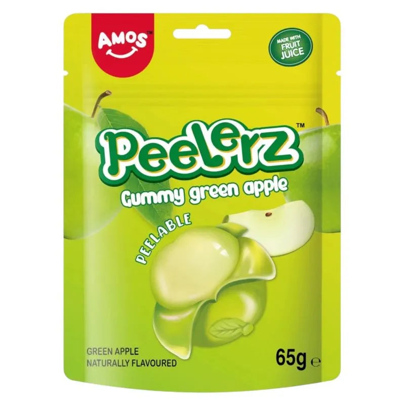 Amos Peelerz Green Apple Gummies 65g