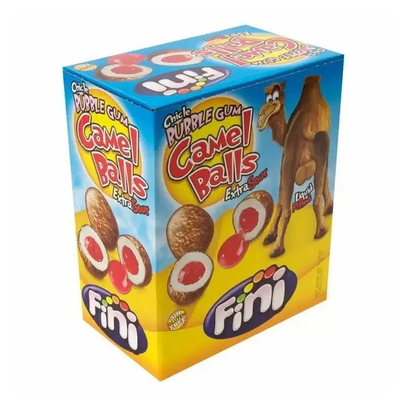 Fini Camel Balls Extra Sour Bubble Gum – Full Box of 200